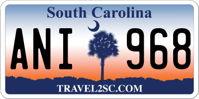 SC license plate ANI968