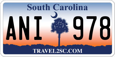 SC license plate ANI978
