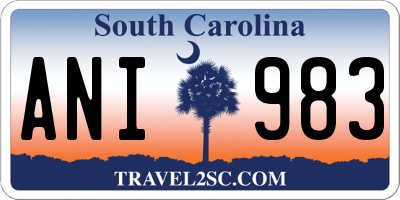 SC license plate ANI983