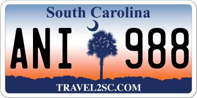 SC license plate ANI988