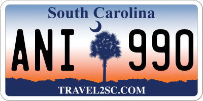 SC license plate ANI990