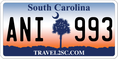 SC license plate ANI993
