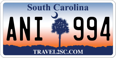 SC license plate ANI994