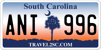 SC license plate ANI996