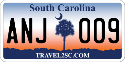 SC license plate ANJ009
