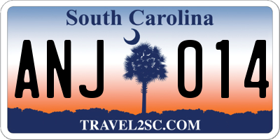 SC license plate ANJ014