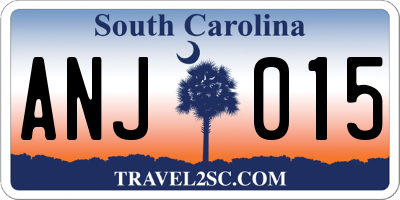 SC license plate ANJ015