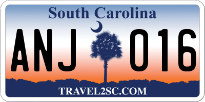 SC license plate ANJ016