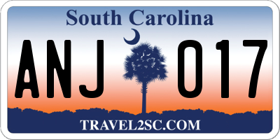 SC license plate ANJ017
