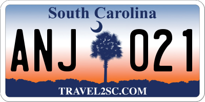 SC license plate ANJ021