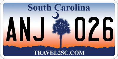 SC license plate ANJ026