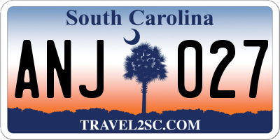 SC license plate ANJ027