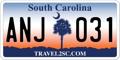 SC license plate ANJ031