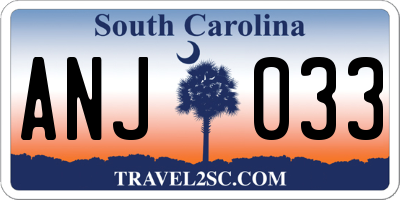 SC license plate ANJ033