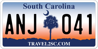 SC license plate ANJ041