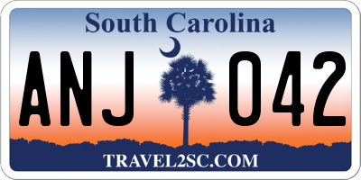SC license plate ANJ042