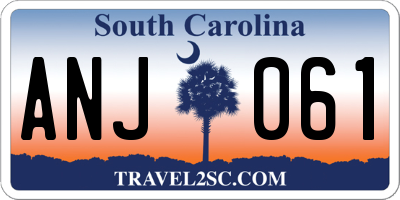 SC license plate ANJ061
