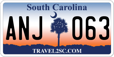 SC license plate ANJ063
