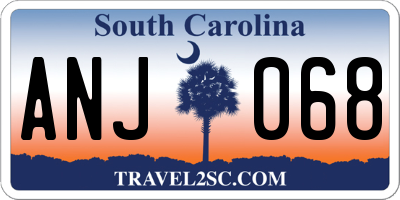 SC license plate ANJ068