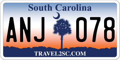 SC license plate ANJ078