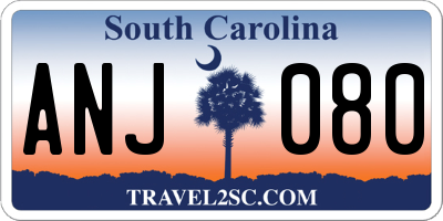 SC license plate ANJ080
