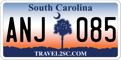 SC license plate ANJ085