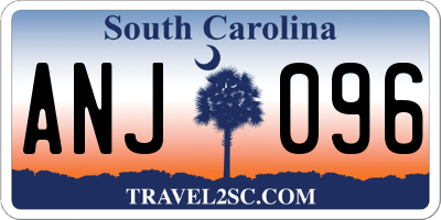 SC license plate ANJ096