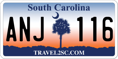 SC license plate ANJ116