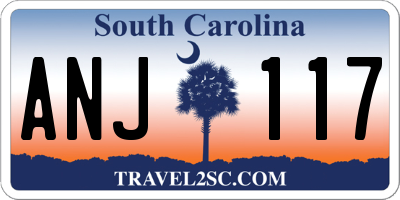 SC license plate ANJ117