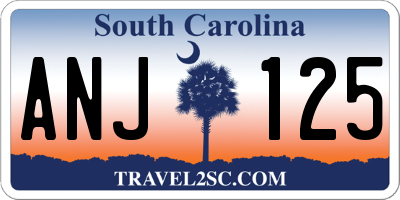 SC license plate ANJ125