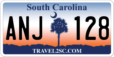 SC license plate ANJ128