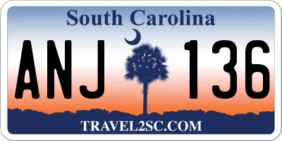 SC license plate ANJ136