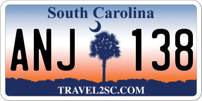SC license plate ANJ138