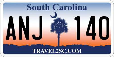 SC license plate ANJ140