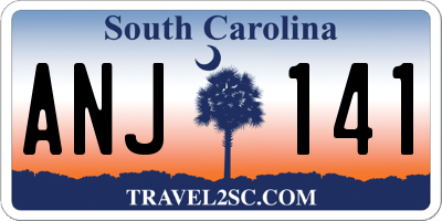 SC license plate ANJ141