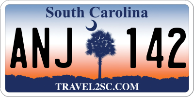 SC license plate ANJ142