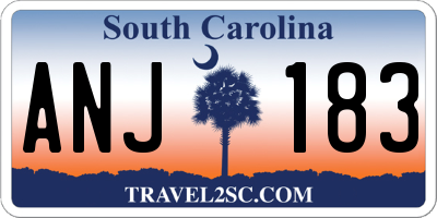 SC license plate ANJ183