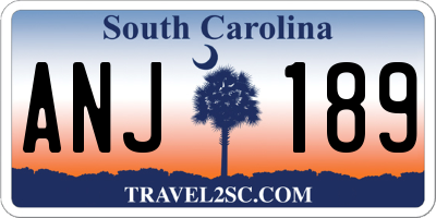 SC license plate ANJ189