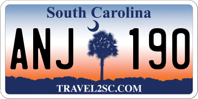 SC license plate ANJ190