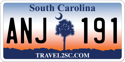 SC license plate ANJ191