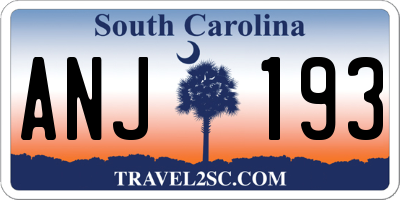 SC license plate ANJ193