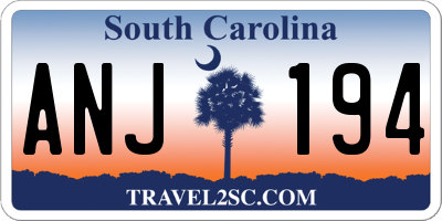 SC license plate ANJ194