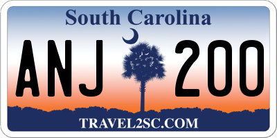 SC license plate ANJ200