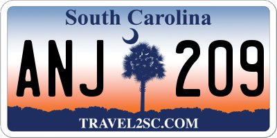 SC license plate ANJ209