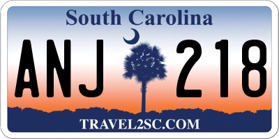 SC license plate ANJ218