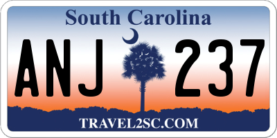 SC license plate ANJ237