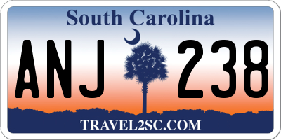 SC license plate ANJ238