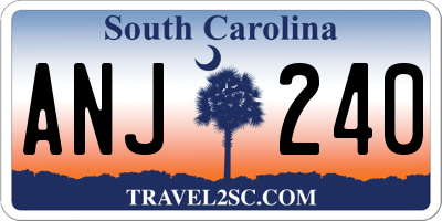 SC license plate ANJ240