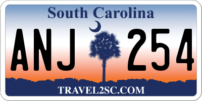 SC license plate ANJ254