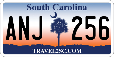 SC license plate ANJ256